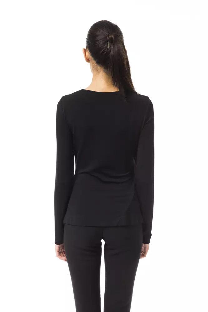 BYBLOS Black Viscose Women Top - Arichezz.store