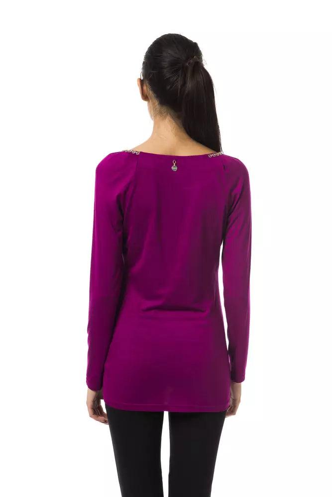 BYBLOS Purple Viscose Women Top - Arichezz.store