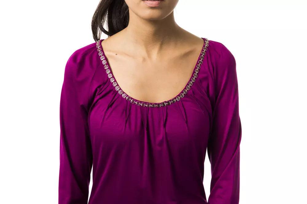 BYBLOS Purple Viscose Women Top - Arichezz.store