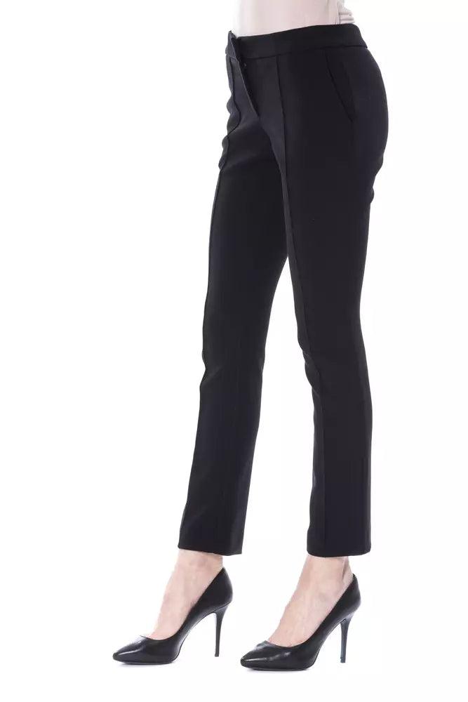 BYBLOS Black Polyester Women Pants - Arichezz.store