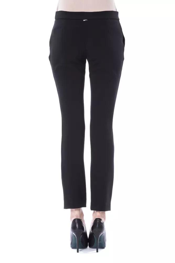 BYBLOS Black Polyester Women Pants - Arichezz.store