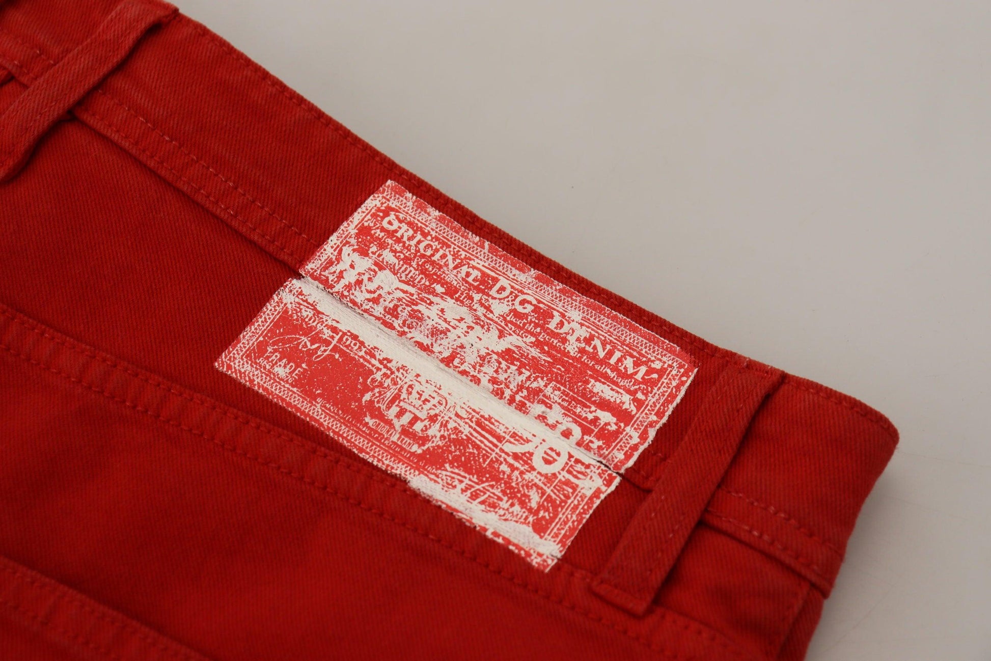 Dolce & Gabbana Chic Red Cotton Denim Pants - Arichezz.store