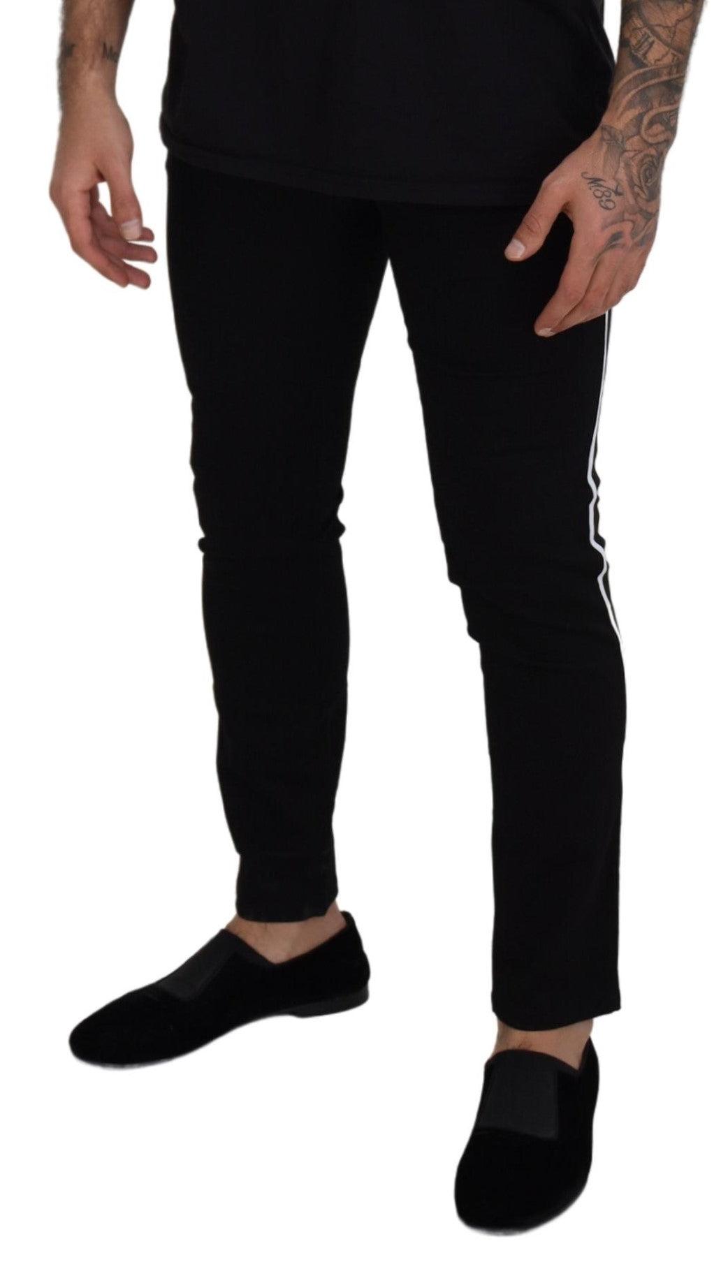 Dolce & Gabbana Elegant Black Slim Fit Denim Pants - Arichezz.store