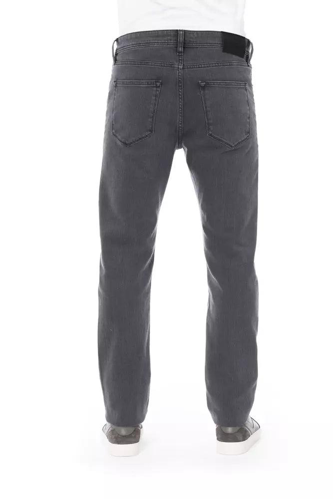 Baldinini Trend Gray Cotton Men Jeans - Arichezz.store