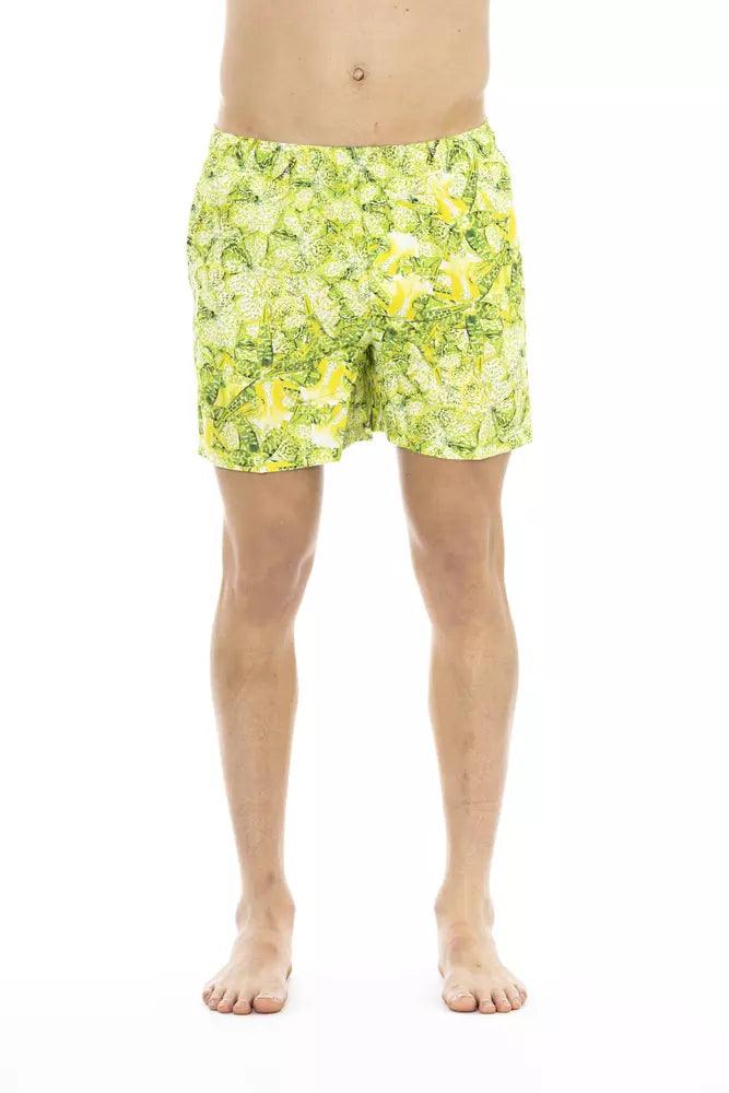 Just Cavalli Green Polyester Men Swim Short - Arichezz.store