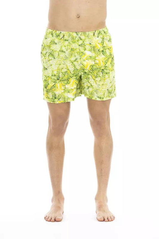 Just Cavalli Green Polyester Men Swim Short - Arichezz.store