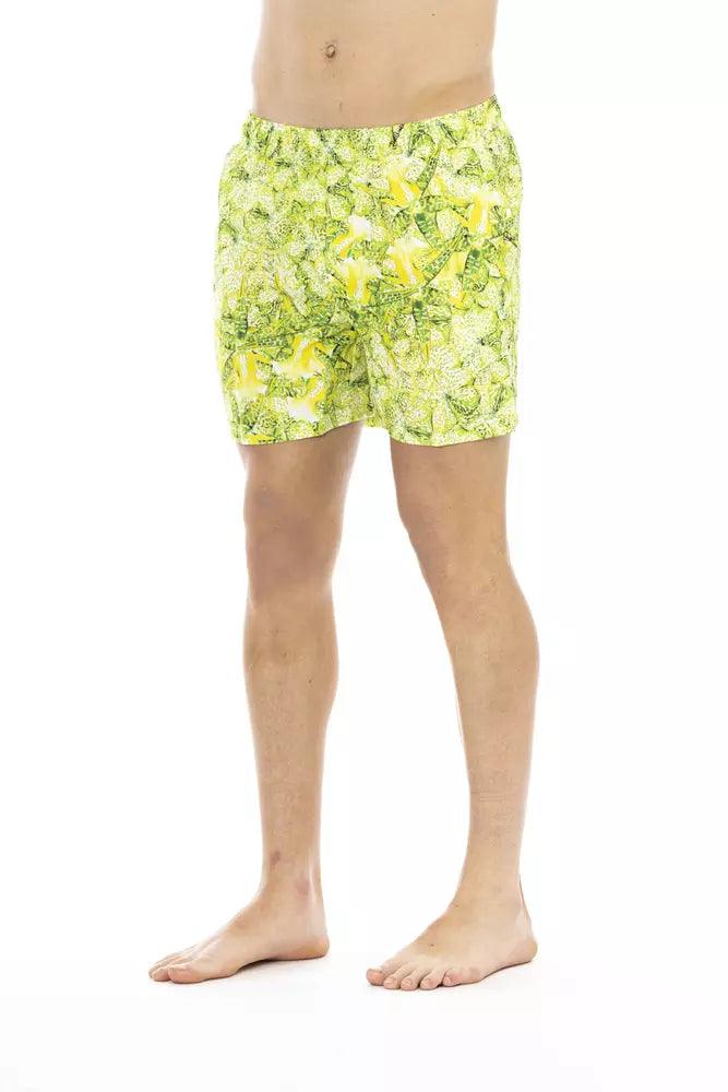 Just Cavalli Green Polyester Men Swim Short - Arichezz.store