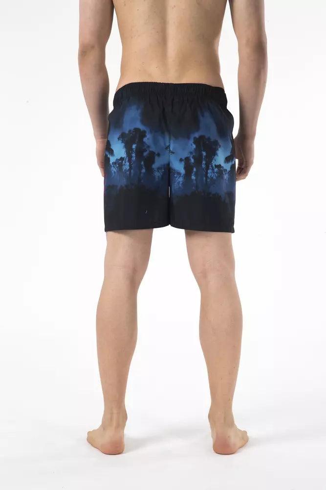 Just Cavalli Black Polyester Men Swim Short - Arichezz.store