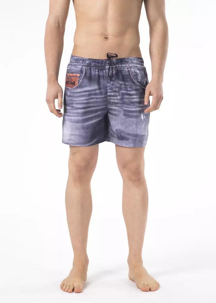 Just Cavalli Blue Polyester Men's Swim Short - Arichezz.store