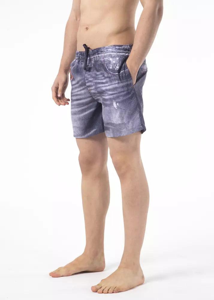 Just Cavalli Blue Polyester Men's Swim Short - Arichezz.store