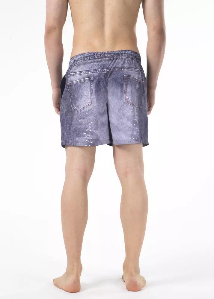 Just Cavalli Blue Polyester Men's Swim Short - Arichezz.store