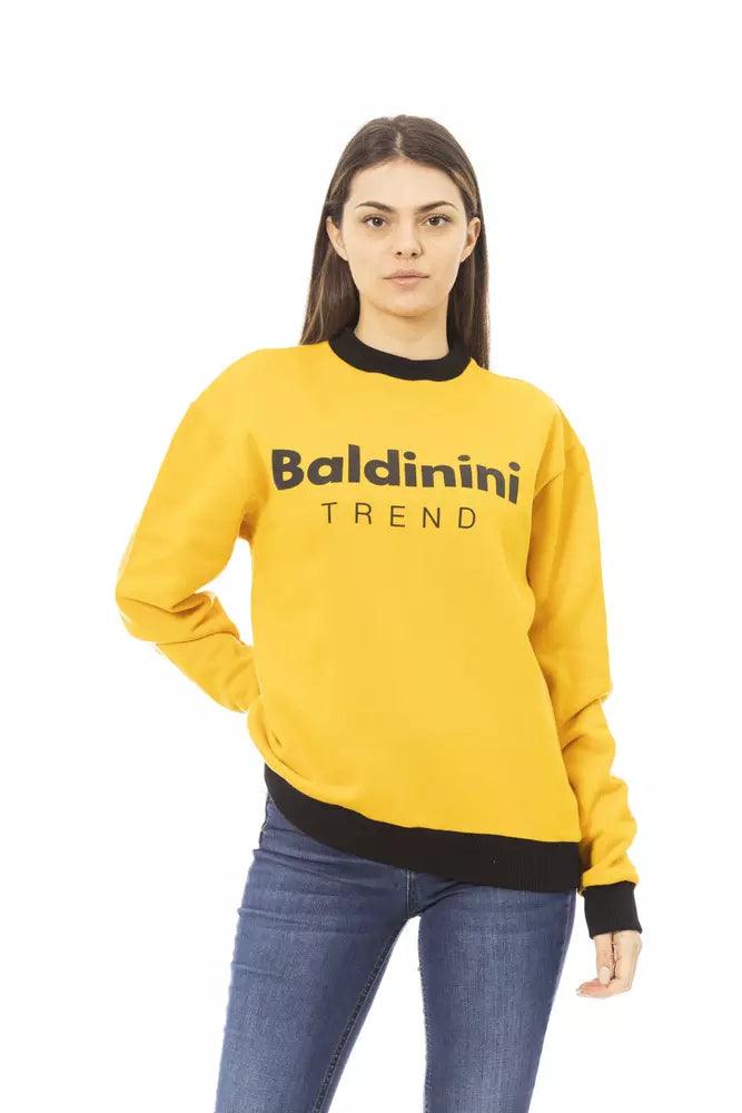 Baldinini Trend Yellow Cotton Women Sweater - Arichezz.store