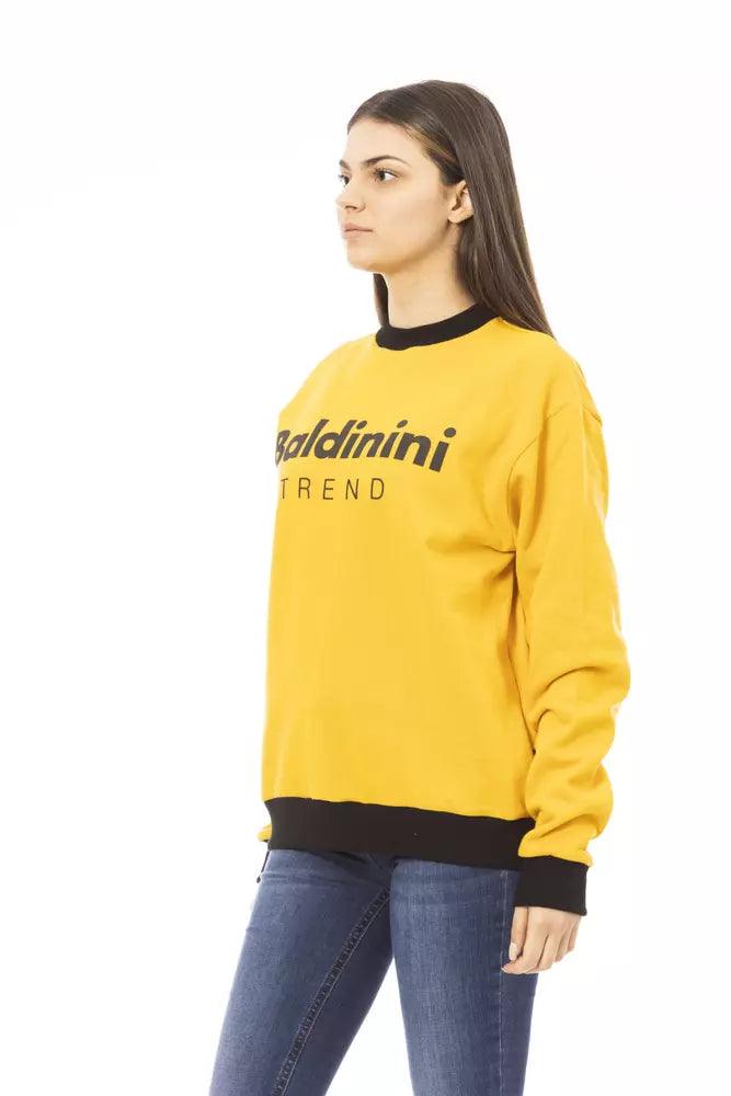 Baldinini Trend Yellow Cotton Women Sweater - Arichezz.store