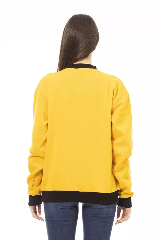 Baldinini Trend Yellow Cotton Women Sweater - Arichezz.store