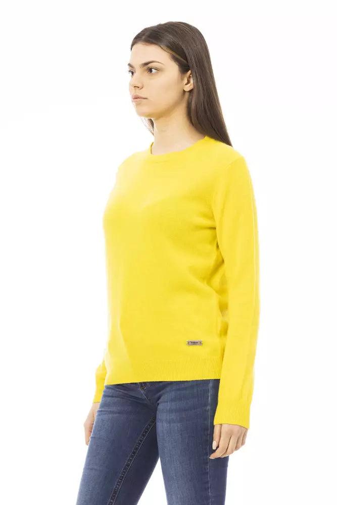 Baldinini Trend Yellow Wool Women Sweater - Arichezz.store