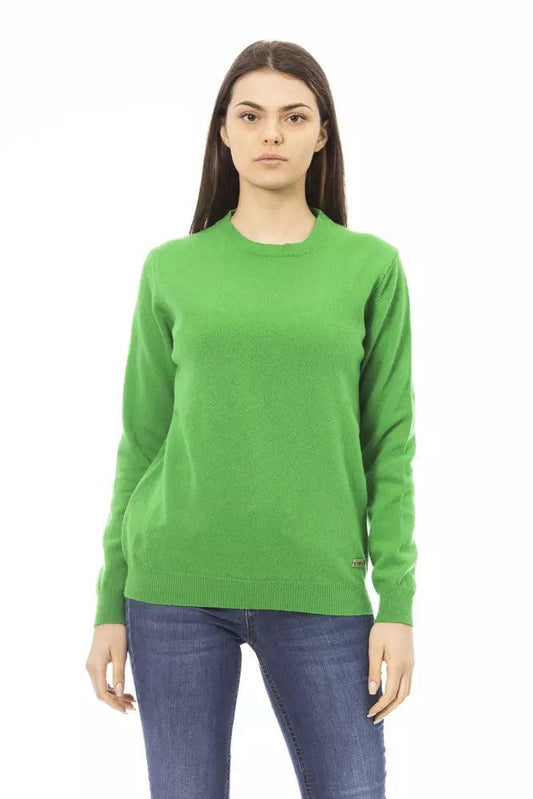 Baldinini Trend Green Wool Women Sweater - Arichezz.store