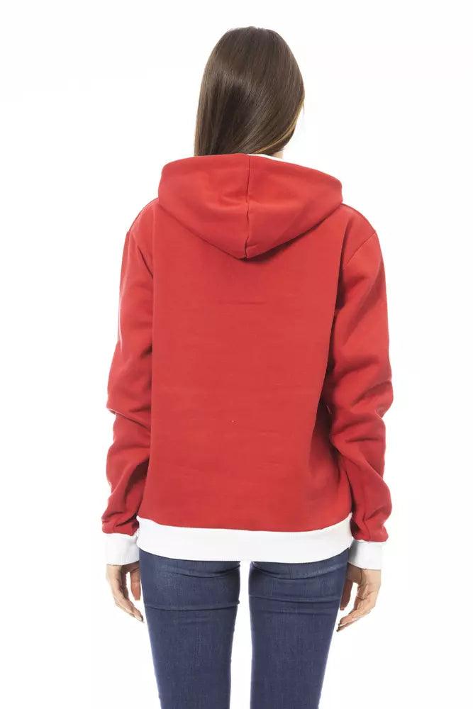 Baldinini Trend Red Cotton Women's Hoodie - Arichezz.store