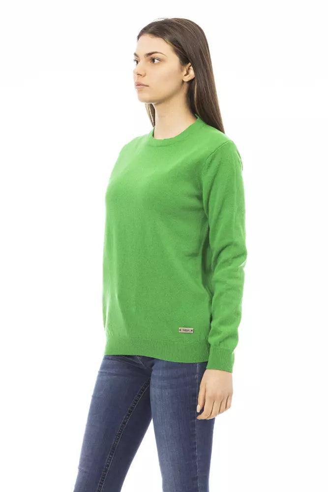 Baldinini Trend Green Wool Women Sweater - Arichezz.store