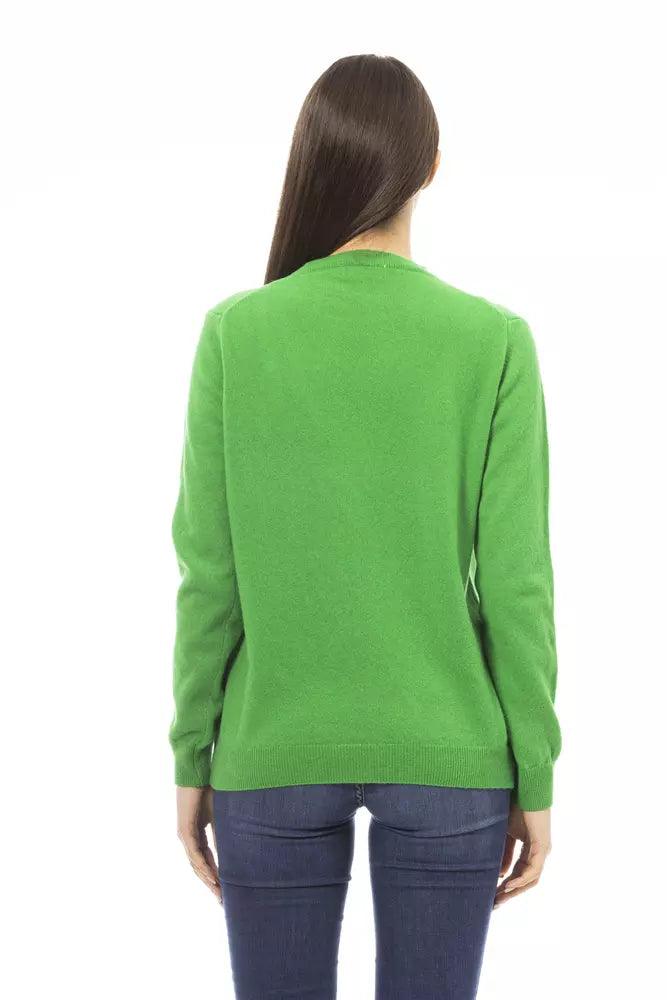 Baldinini Trend Green Wool Women Sweater - Arichezz.store