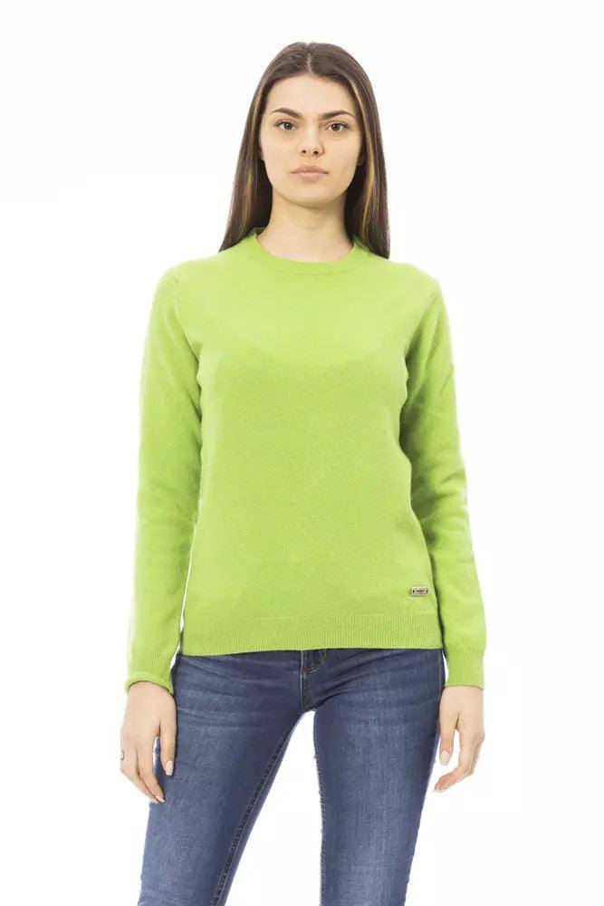 Baldinini Trend Green Wool Women Sweater - Arichezz.store