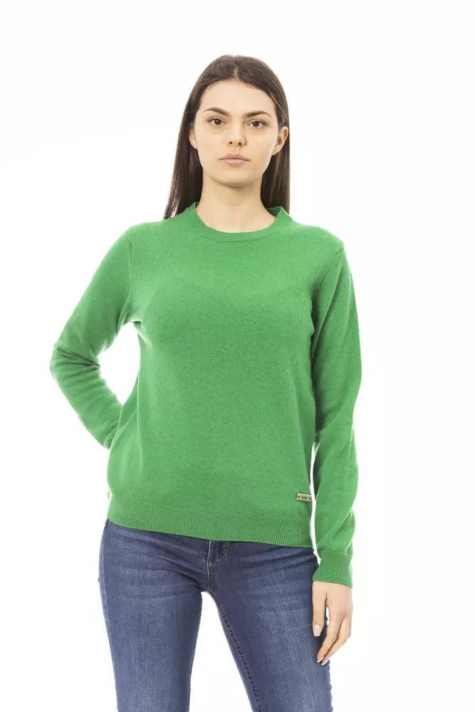 Baldinini Trend Green Wool Women Sweater - Arichezz.store