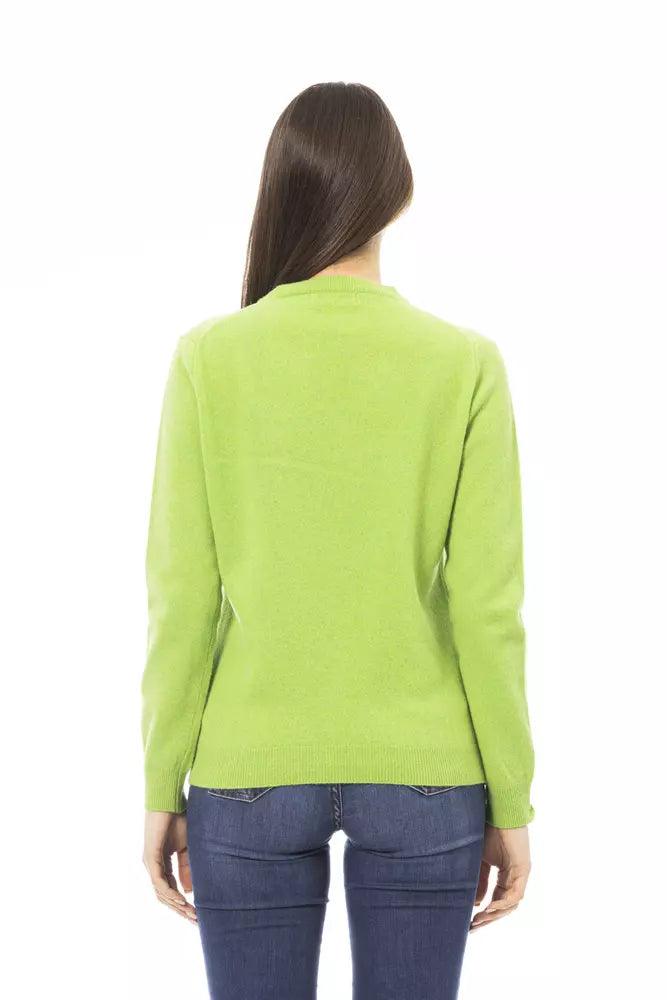 Baldinini Trend Green Wool Women Sweater - Arichezz.store