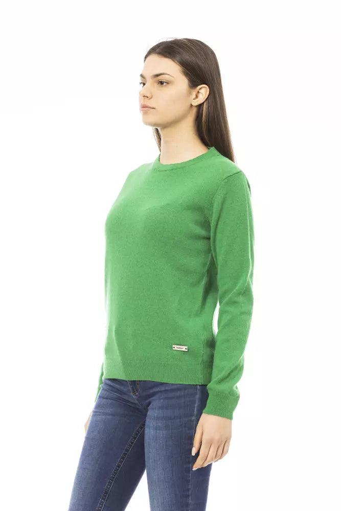 Baldinini Trend Green Wool Women Sweater - Arichezz.store