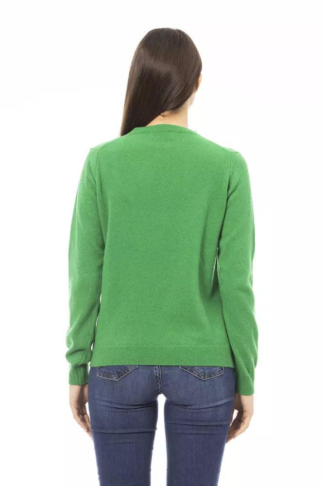 Baldinini Trend Green Wool Women Sweater - Arichezz.store