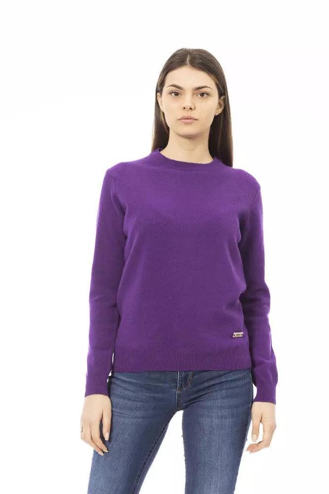 Baldinini Trend Purple Wool Women Sweater - Arichezz.store