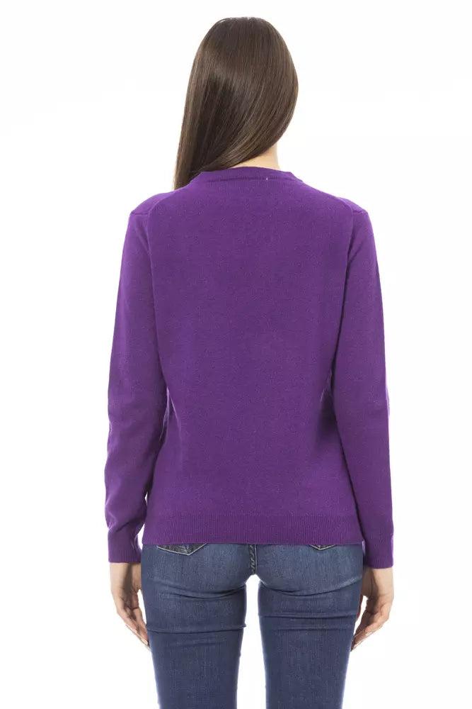 Baldinini Trend Purple Wool Women Sweater - Arichezz.store