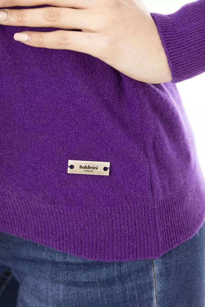 Baldinini Trend Purple Wool Women Sweater - Arichezz.store