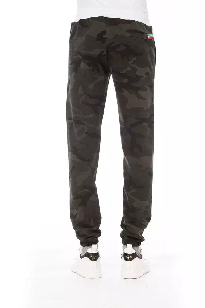 Baldinini Trend Green Cotton Men Sport Pant - Arichezz.store