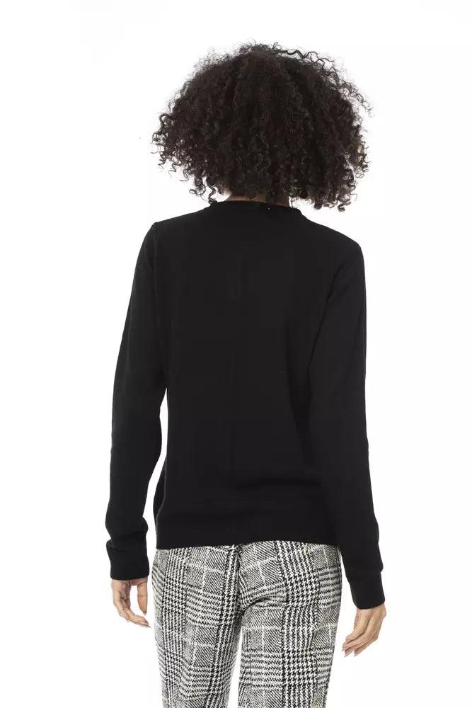 Baldinini Trend Black Wool Women Sweater - Arichezz.store