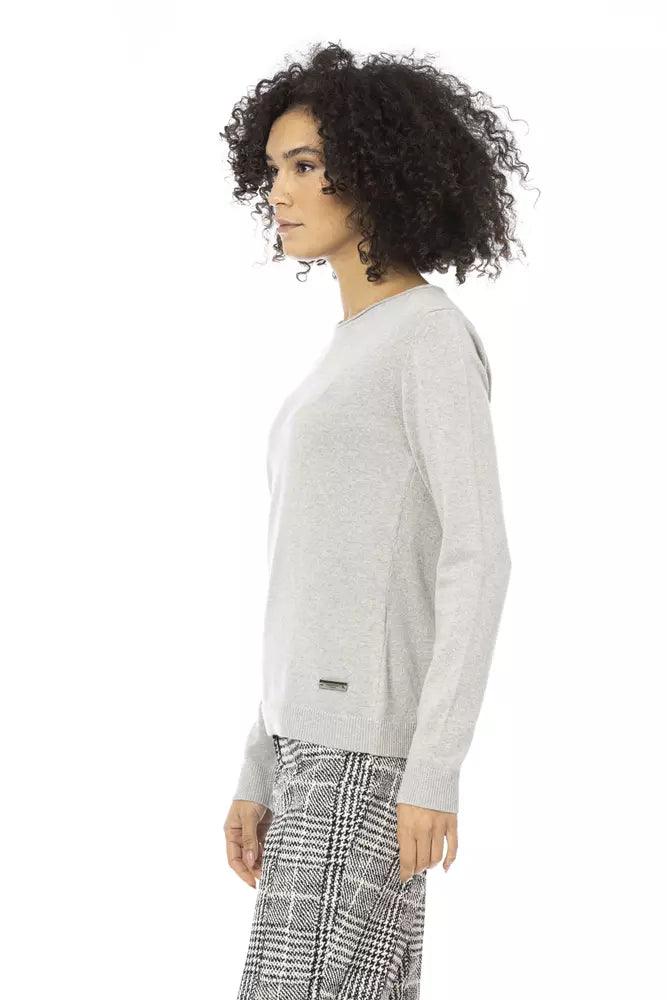 Baldinini Trend Gray Wool Women Sweater - Arichezz.store