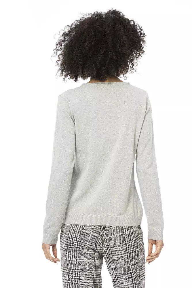 Baldinini Trend Gray Wool Women Sweater - Arichezz.store