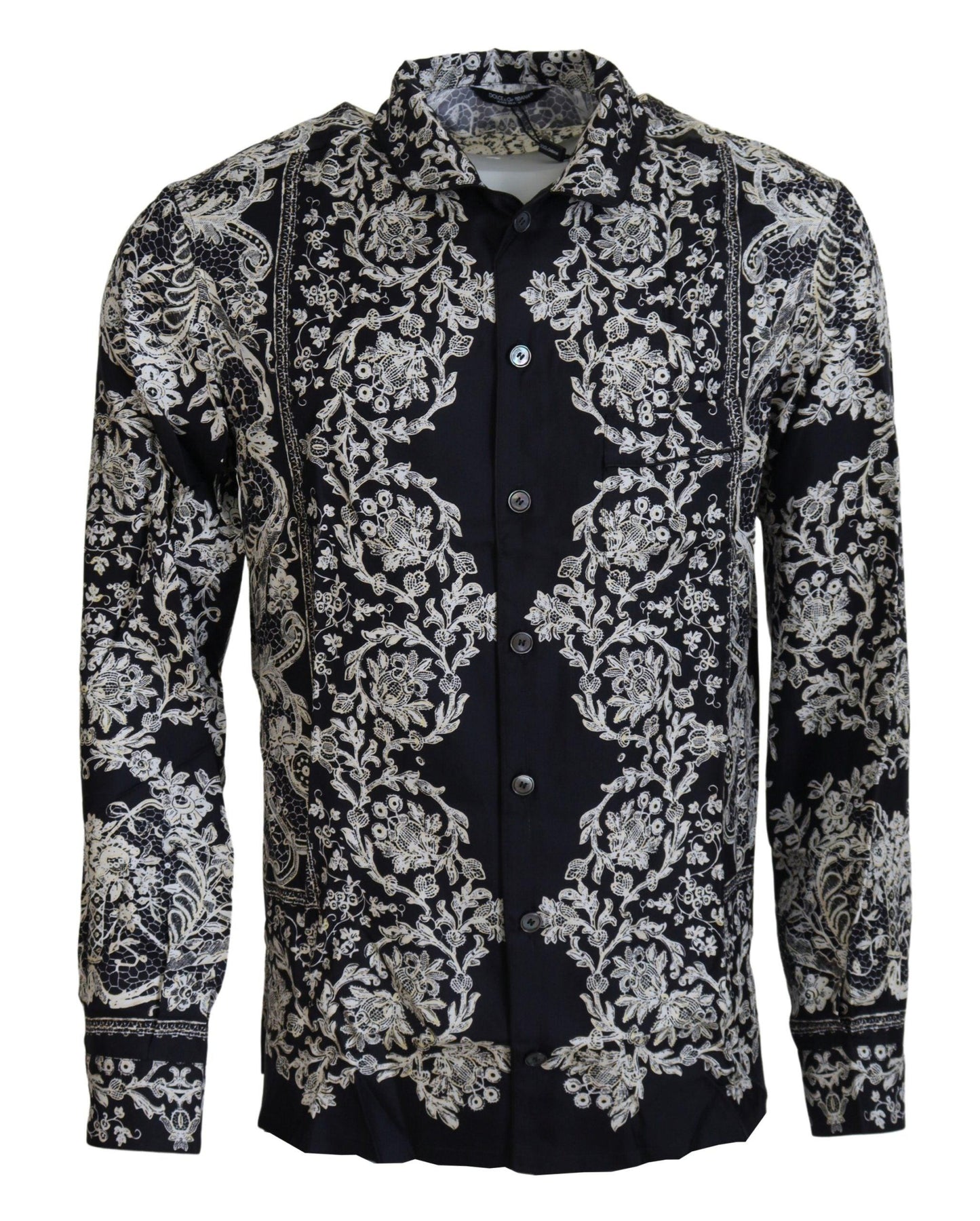 Dolce & Gabbana Elegant Satin Floral Baroque Shirt - Arichezz.store