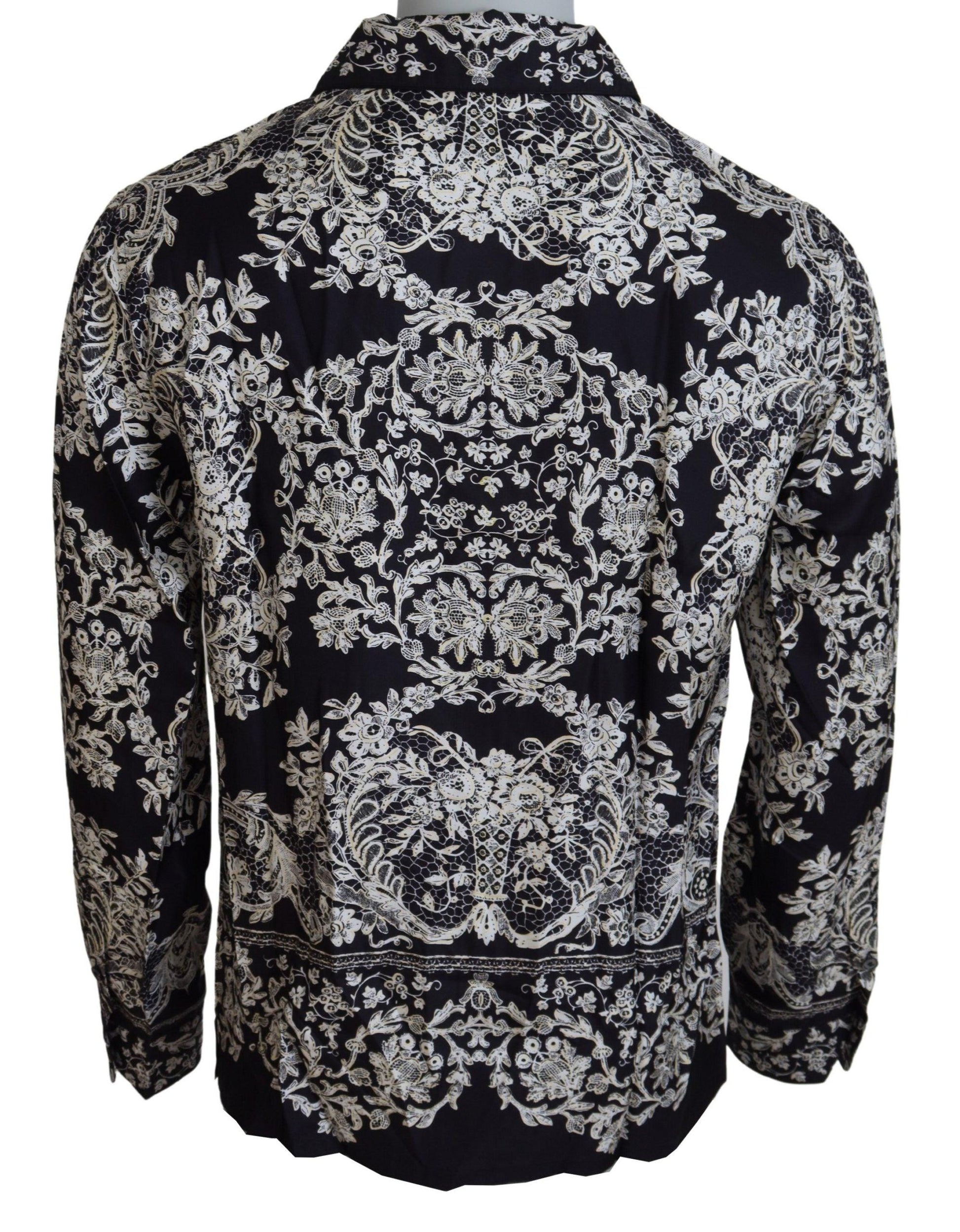 Dolce & Gabbana Elegant Satin Floral Baroque Shirt - Arichezz.store