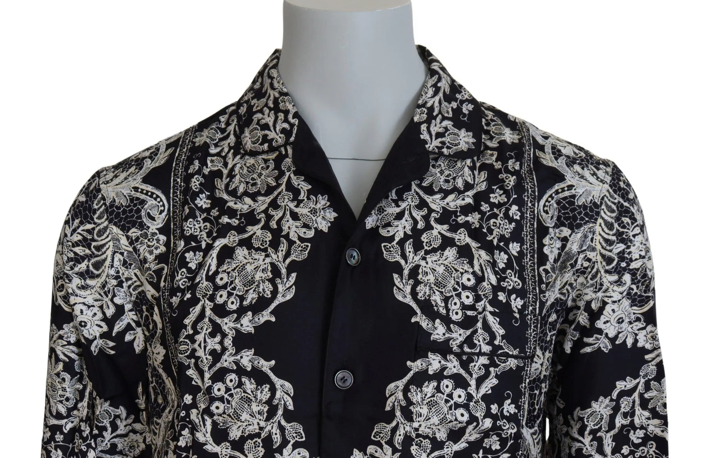 Dolce & Gabbana Elegant Satin Floral Baroque Shirt - Arichezz.store