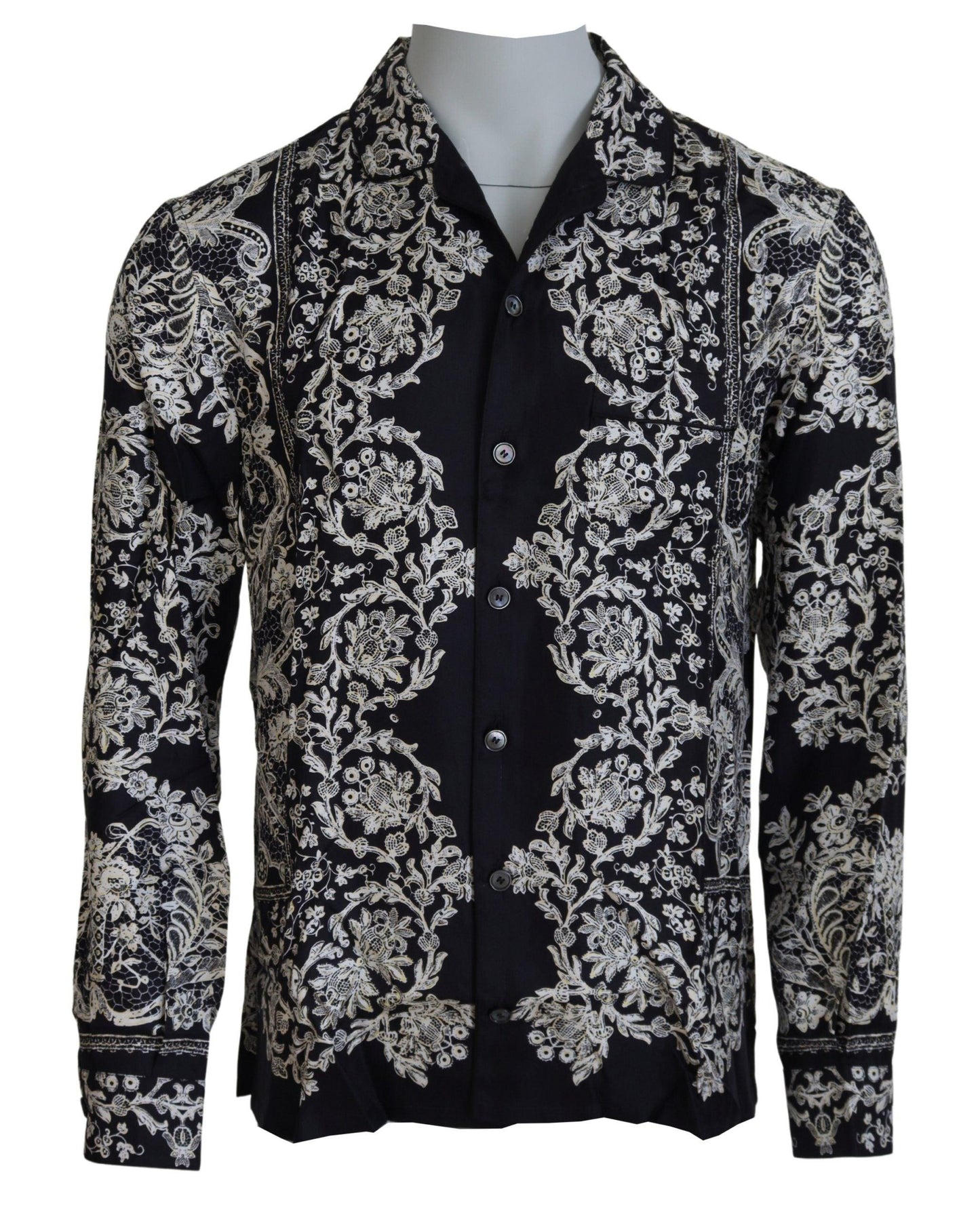 Dolce & Gabbana Elegant Satin Floral Baroque Shirt - Arichezz.store