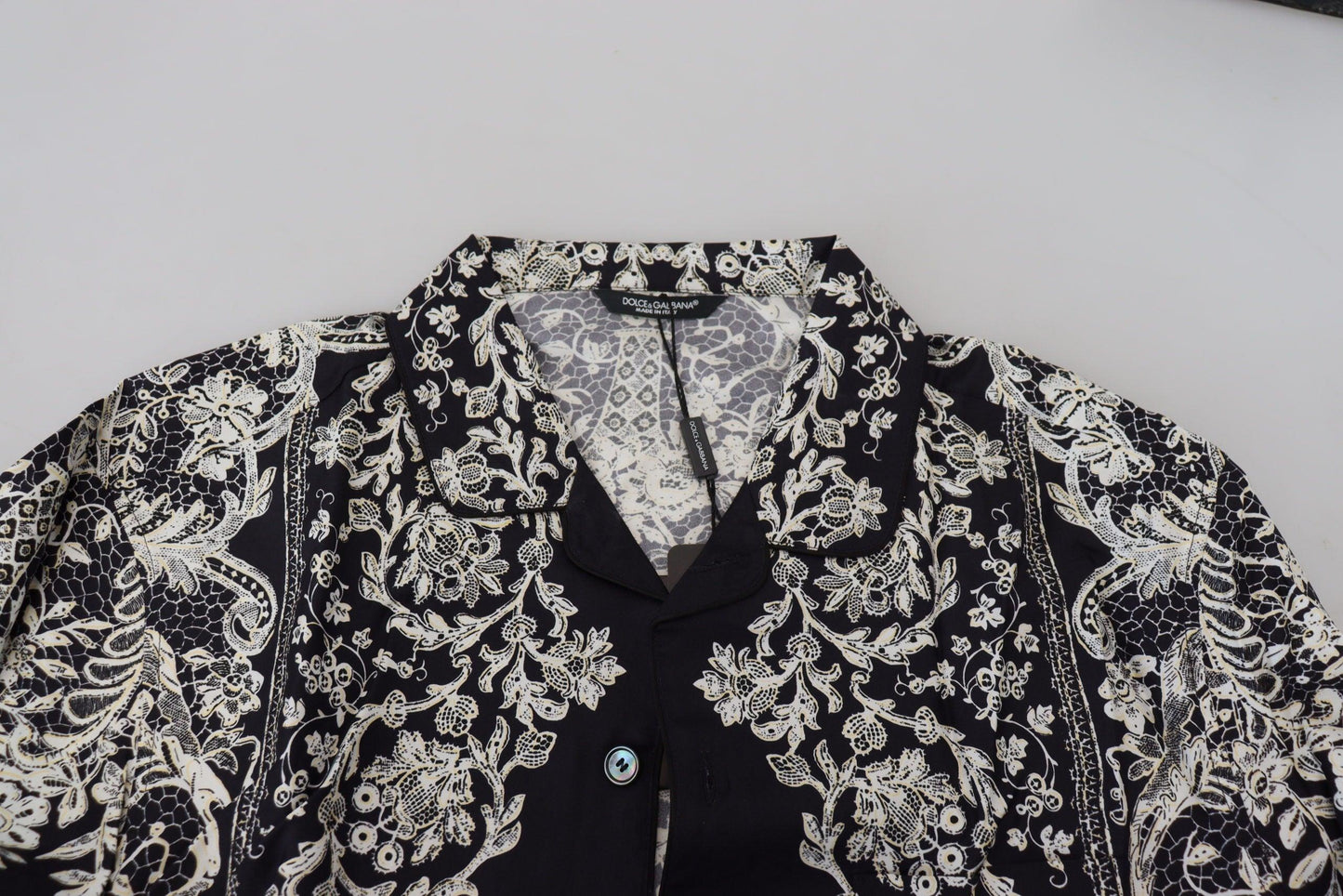 Dolce & Gabbana Elegant Satin Floral Baroque Shirt - Arichezz.store