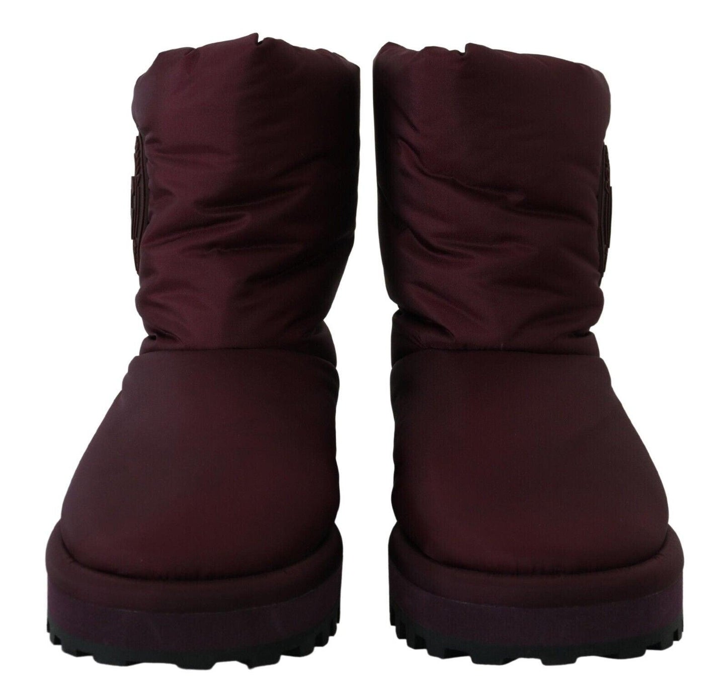 Dolce & Gabbana Elegant Bordeaux Mid Calf Boots - Arichezz.store