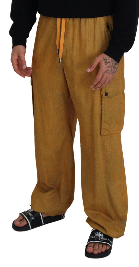 Dolce & Gabbana Elegant Italian Linen Trousers - Arichezz.store