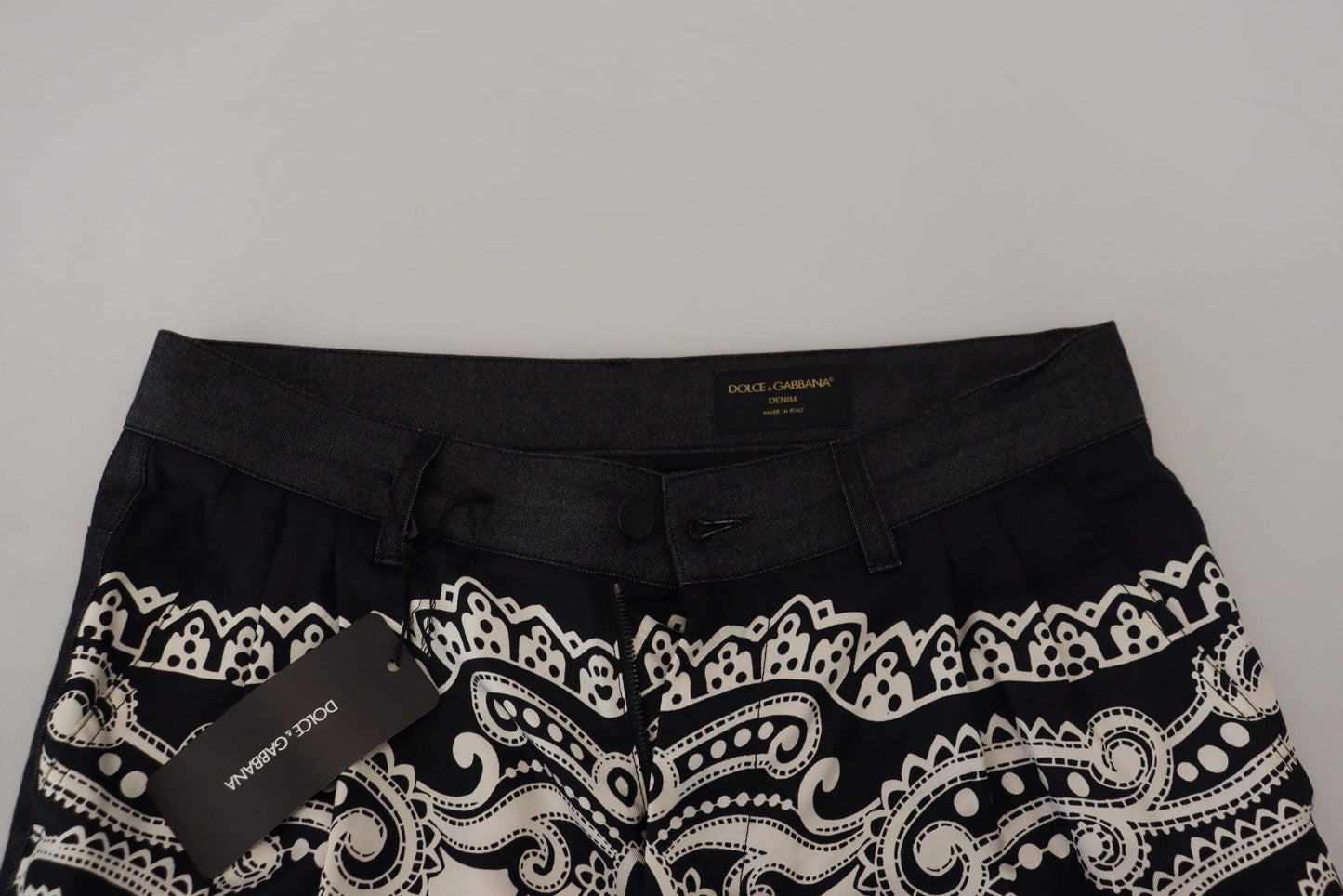 Dolce & Gabbana Elegant Bandana Print Silk-Cotton Pants - Arichezz.store