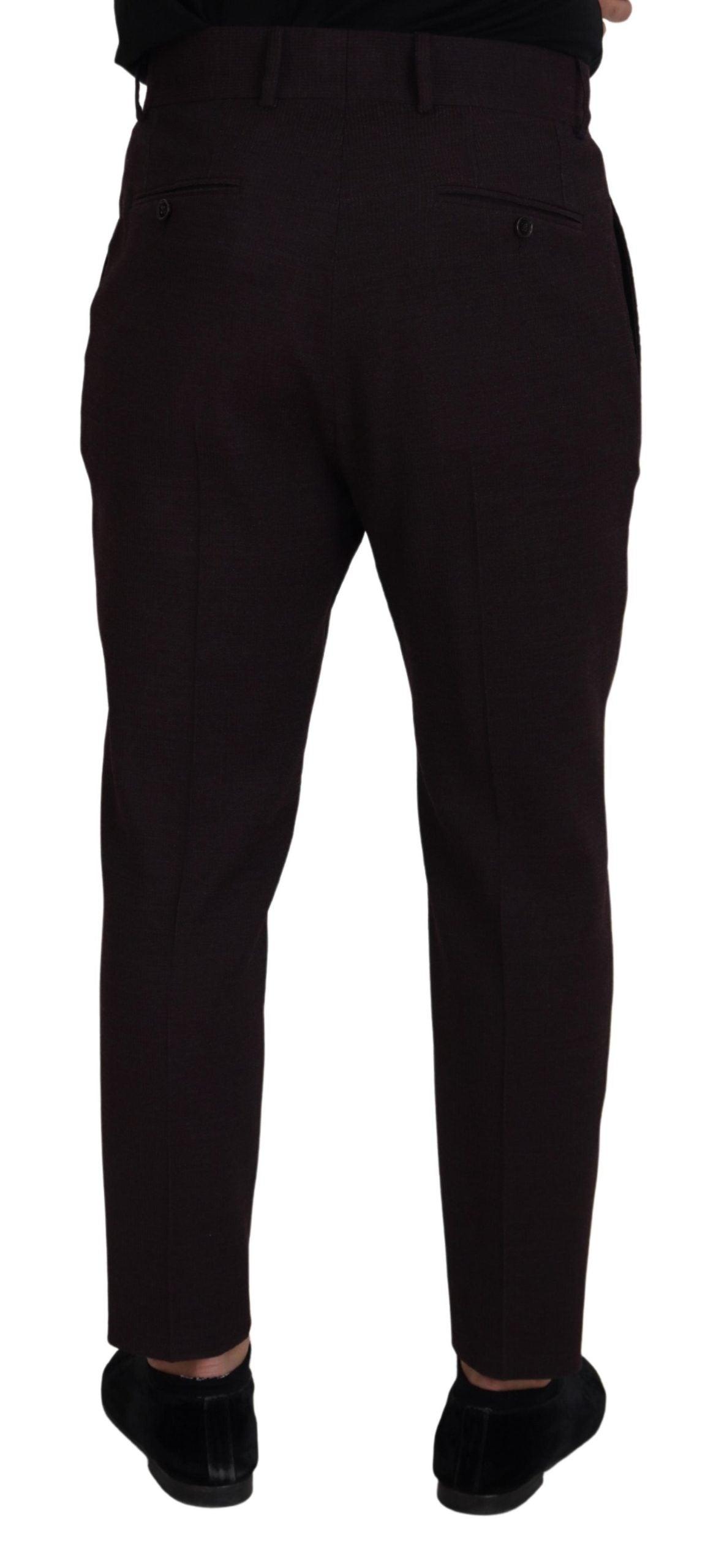 Dolce & Gabbana Elegant Brown Cotton Blend Trousers - Arichezz.store