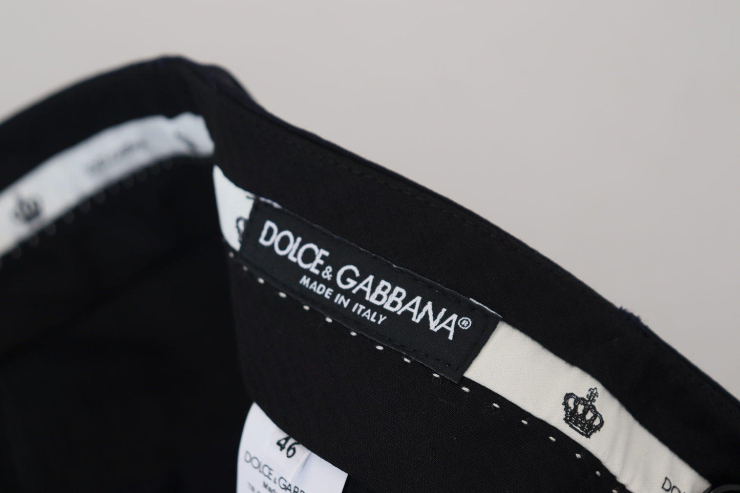 Dolce & Gabbana Elegant Black Wool-Blend Trousers - Arichezz.store