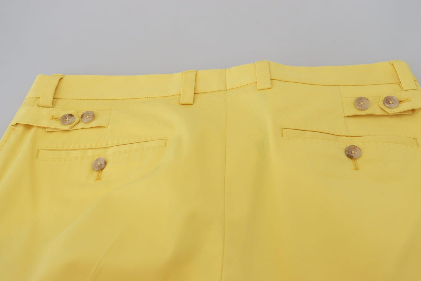 Dolce & Gabbana Sun-Kissed Yellow Cotton Trousers - Arichezz.store