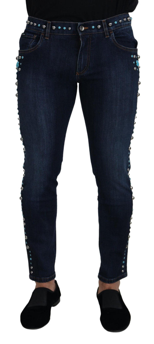 Dolce & Gabbana Studded Opulence Denim Jeans - Arichezz.store