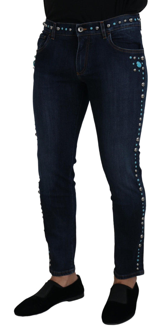 Dolce & Gabbana Studded Opulence Denim Jeans - Arichezz.store