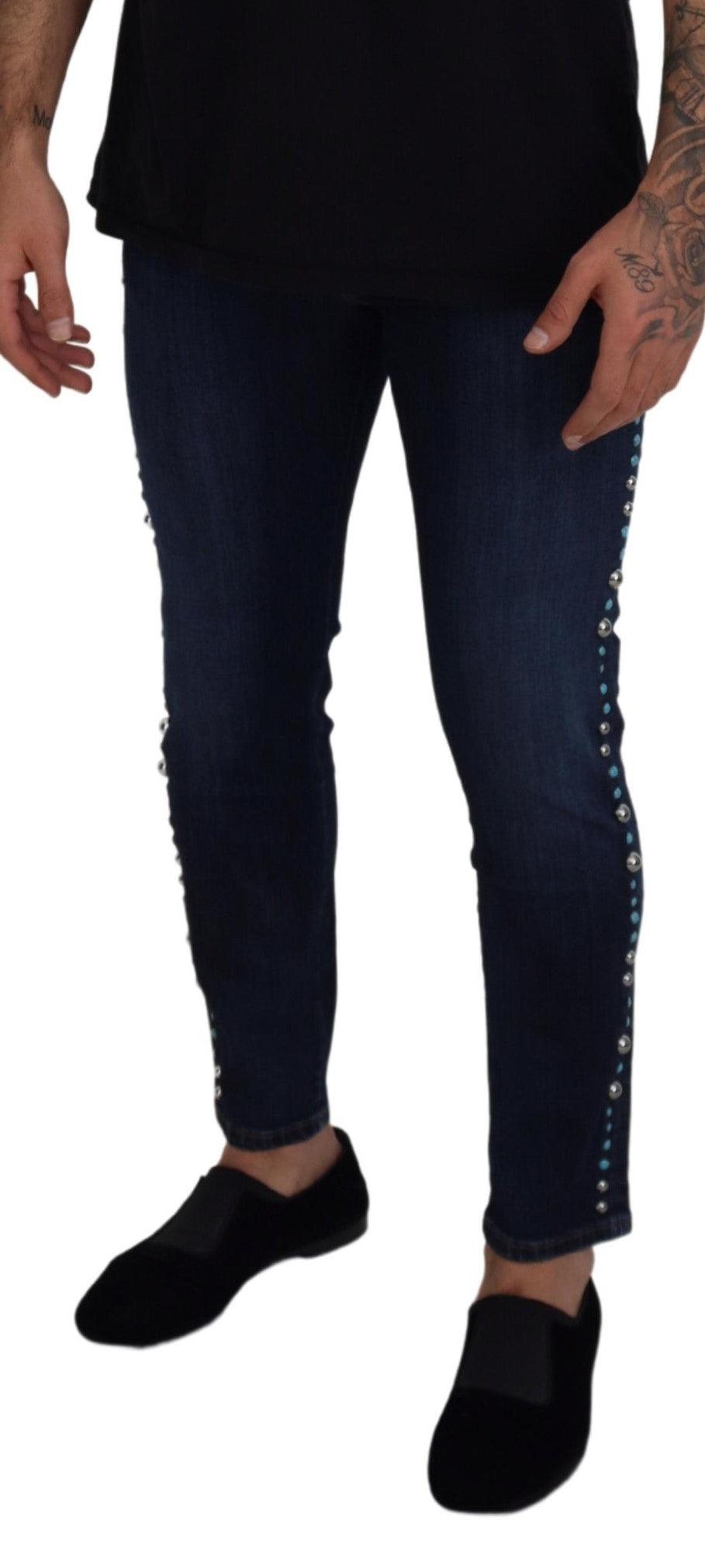 Dolce & Gabbana Studded Opulence Denim Jeans - Arichezz.store