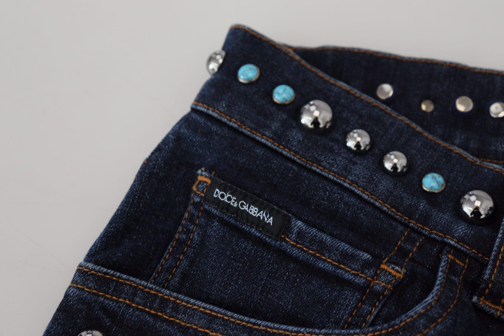 Dolce & Gabbana Studded Opulence Denim Jeans - Arichezz.store